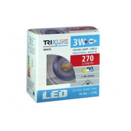 TR 405 3W 240lm 4200K fehér kerek spot lámpa 90x45mm